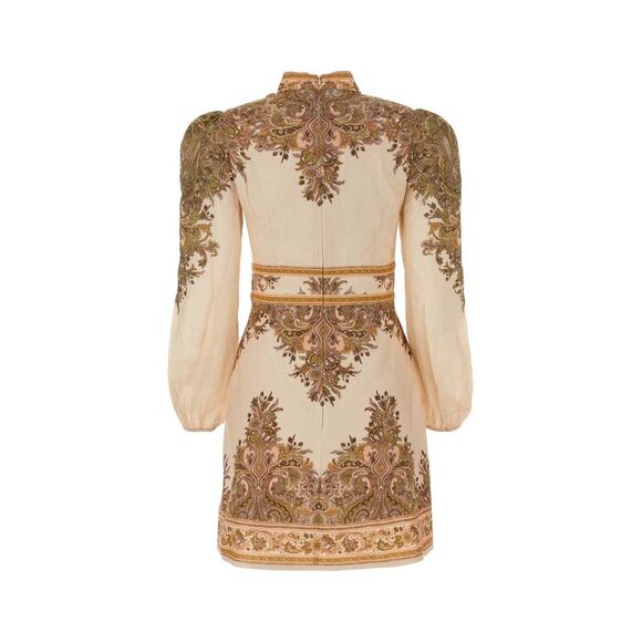 ZIMMERMANN Embroidered Linen Natura Mini Dress - Picture 2 of 2